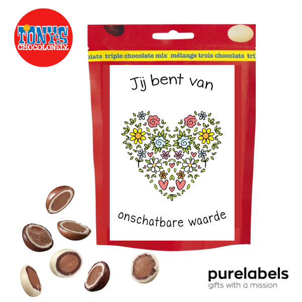 Bedankt cadeau personeel Onschatbare Waarde| Tony's Chocolonely Lil'Bits | Triple chocolade