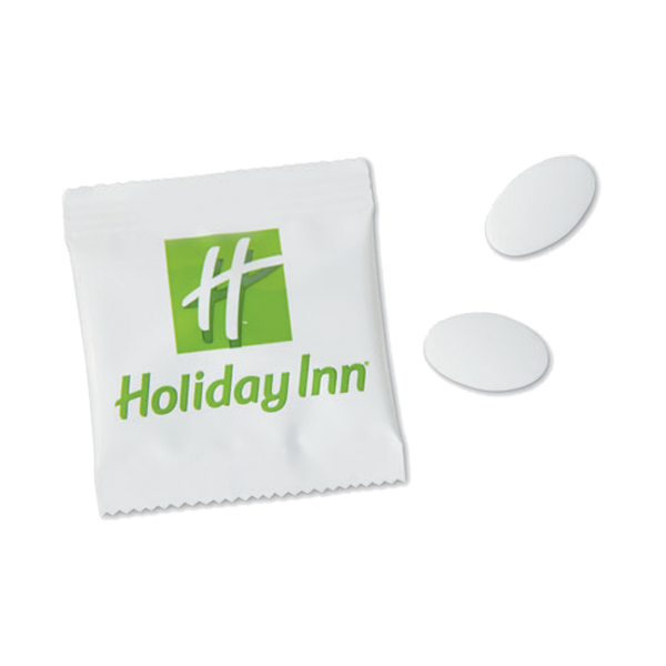 Mini sachet met 2 suikervrije mintjes