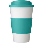 Americano® 350 ml geïsoleerde beker met handvat - Wit/Aqua