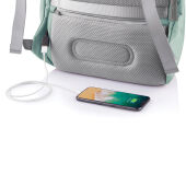 Bobby Soft, anti-diefstal rugzak, mint, grijs