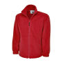 Heavyweight Full Zip Fleece Jacket - XS - Red