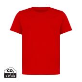 Iqoniq Koli kids lichtgewicht gerecycled katoen t-shirt, rood (3-4 y)