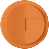 Americano® Eco 350 ml gerecyclede beker met spill-proof deksel - Oranje/Zwart