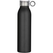 Grom 650 ml RCS gerecyclede roestvrijstalen waterfles - Zwart