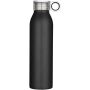 Grom 650 ml RCS gerecyclede roestvrijstalen waterfles - Zwart