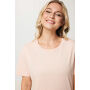 IQONIQ Yala dames lichtgewicht gerecycled katoen t-shirt, peach nectar (L)