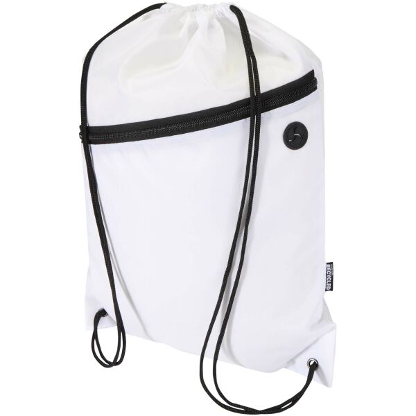 Oriole RPET-tas met trekkoord en voorvak met ritssluiting, 5 liter