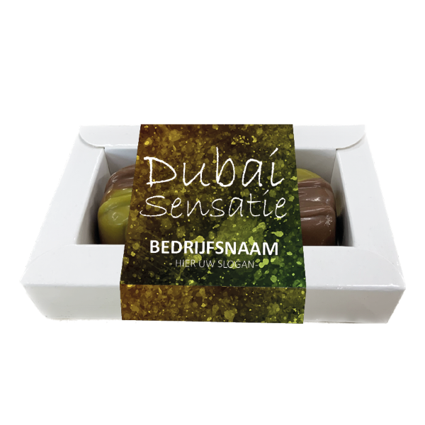 2 DUBAI bonbons in geschenkdoosje - inclusief banderol 2 DUBAI bonbons in geschenkdoosje - inclusief banderol