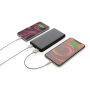 High density 10.000 mAh zakformaat powerbank, zwart