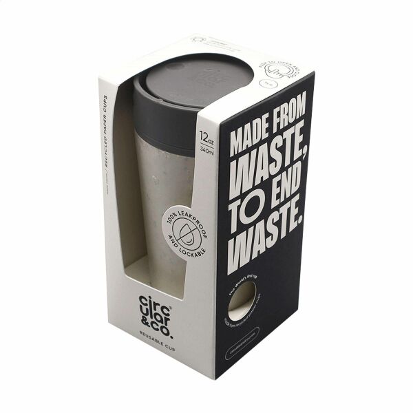Circular&Co Recycled Coffee Cup 340 ml Kaffeebecher - weiß/schwarz Circular&Co Recycled Coffee Cup 340 ml Kaffeebecher - weiß/schwarz
