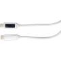 Nylon oplaadkabel Claudia - wit