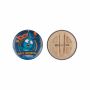 Bio-button 56mm met dubbel gezekerde speld