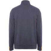 Maverick 280 g/m2 herentrui met halve rits - Lood/Oranje - S Maverick 280 g/m2 herentrui met halve rits - Lood/Oranje - S