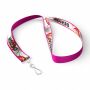 Polyester keycord met gesublimeerde satijnen overlay