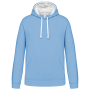 Sweater met contrasterende capuchon Sky Blue / White L