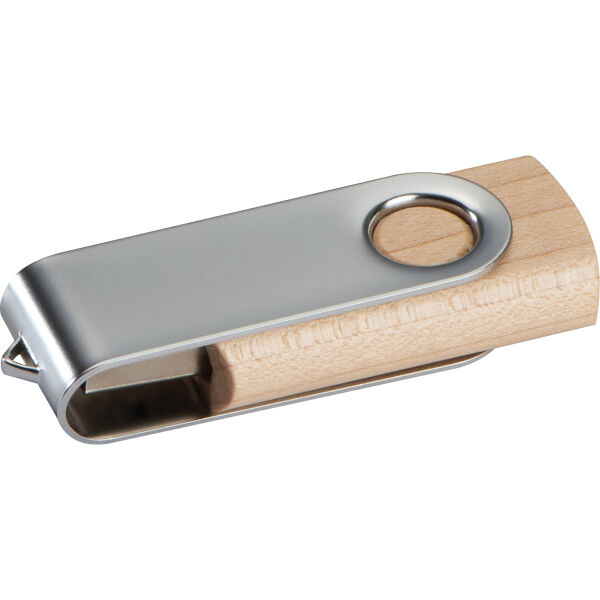 USB-stick twist van hout, licht USB-stick twist van hout, licht