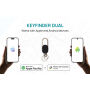 Keyfinder Dual keychain met wereldwijd localiseren, zwart, grijs