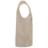 Bodywarmer polykatoen multizakken Beige 4XL