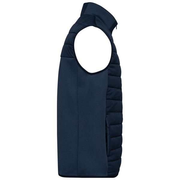 Herenbodywarmer in twee stoffen Mid Navy / Midnight Navy Heather 3XL Herenbodywarmer in twee stoffen Mid Navy / Midnight Navy Heather 3XL