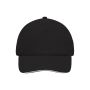 5 Panel Sandwich Cap black/white one size