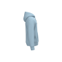 Ecologische uniseks sweater met capuchon Aquamarine XS