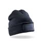 DOUBLE KNIT PRINTERS BEANIE, NAVY, One size, RESULT