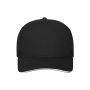 5 Panel Sandwich Cap Organic Cotton black/white one size