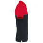 Ecologische uniseks polo met korte mouwen in twee kleuren Black / Red XL
