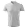 T-shirt unisex V-neck ash melange 3XL