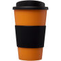 Americano® 350 ml geïsoleerde beker met grip - Oranje/Zwart Americano® 350 ml geïsoleerde beker met grip - Oranje/Zwart