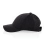 Milo AWARE™ recycled heather 6 paneel cap 200gr, zwart