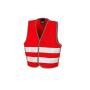CORE JUNIOR ENHANCED VISIBILITY VEST, RED, 4/6, RESULT