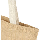 Juta jute draagtas van 300 g/m² 7 l - Natuur/Wit