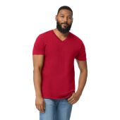 Gildan T-shirt V-Neck SoftStyle SS for him cherry red 3XL