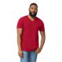Gildan T-shirt V-Neck SoftStyle SS for him cherry red S