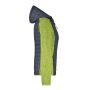 Ladies' Knitted Hybrid Jacket kiwi-melange/anthracite-melange S