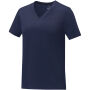 Somoto Dames T-shirt met V-hals en korte mouwen - Navy - XL Somoto Dames T-shirt met V-hals en korte mouwen - Navy - XL
