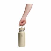 Hydro Flask Wide Mouth with Flex Straw Cap 946 ml waterfles - beige