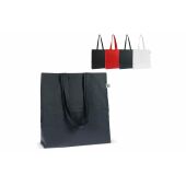 Fairtrade katoenen tas gekleurd lang 140g/m² 38x10x42cm - Wit