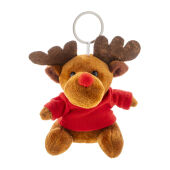 Julren - pluche kerst rendier sleutelhanger
