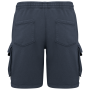 Duurzame verwassen herencargoshort van French Terry Washed Navy Blue XXL