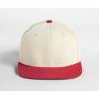 CONTRAST FLAT PEAK 6 PANEL CAP, NATURAL/RED, One size, BEECHFIELD