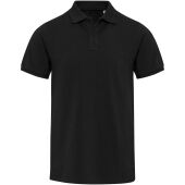Beryl 220 g/m² unisex OCS gecertificeerde organische gerecyclede polo met korte mouwen - Zwart - XS