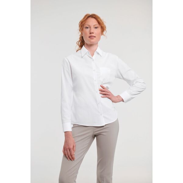 Ladies' Ls Polycotton Poplin Shirt Black S Ladies' Ls Polycotton Poplin Shirt Black S