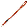 Lanyards - 1 kleur bedrukt met trigger clip, veiligheids clip & plastic buckle 20 mm oranje