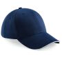 ATHLEISURE 6 PANEL CAP, FRENCH NAVY/WHITE, One size, BEECHFIELD