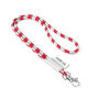 Polyester 2-kleurige koord-lanyard met full color label