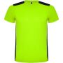 Detroit unisex sportshirt met korte mouwen - Lime/Zwart - S