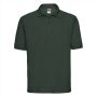 RUS Men Classic Polycotton Polo, Bottle Green, XS