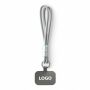 Sleutelhanger & telefoonhouder met koord met leren uiteinde.